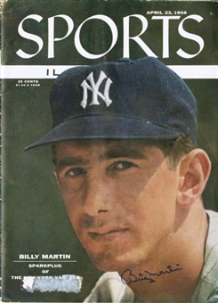 Billy Martin Signed Vintage Sports Illustrated Magazines (2)